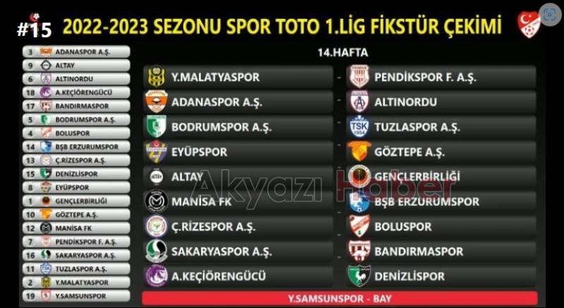 Sakaryaspor'un fikstürü belli oldu