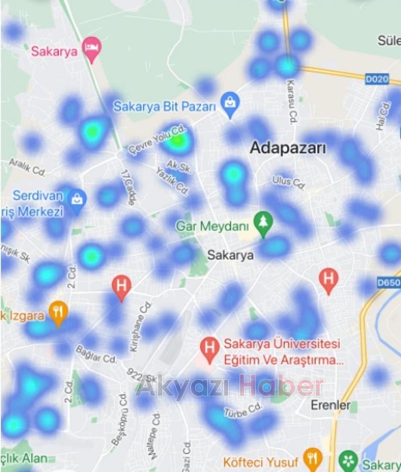 Sakarya'nın korona haritası kızarmaya başladı