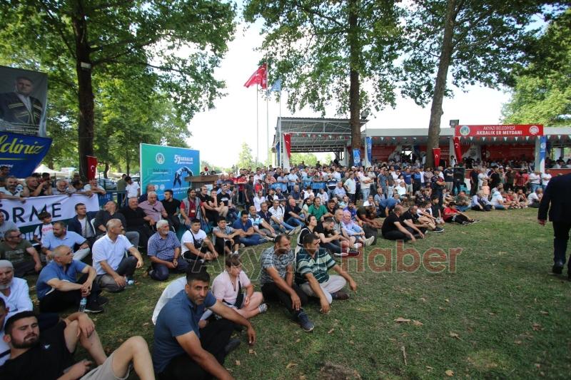 57. Akbalık Yağlı Güreşleri'ne ilgi büyüktü