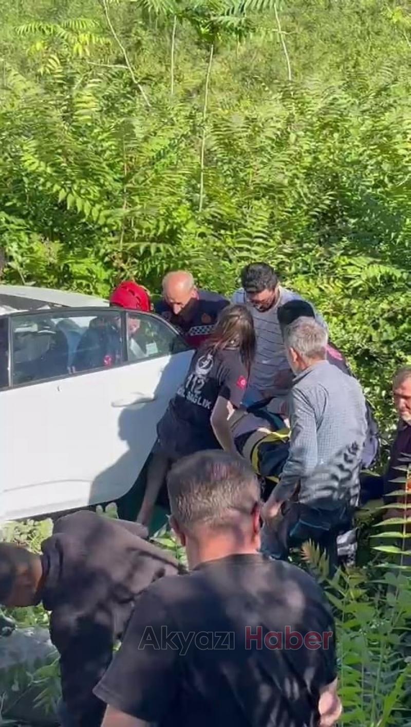 Beton direği yıkıp şarampole yuvarlandı: 1 ölü, 2 ağır yaralı