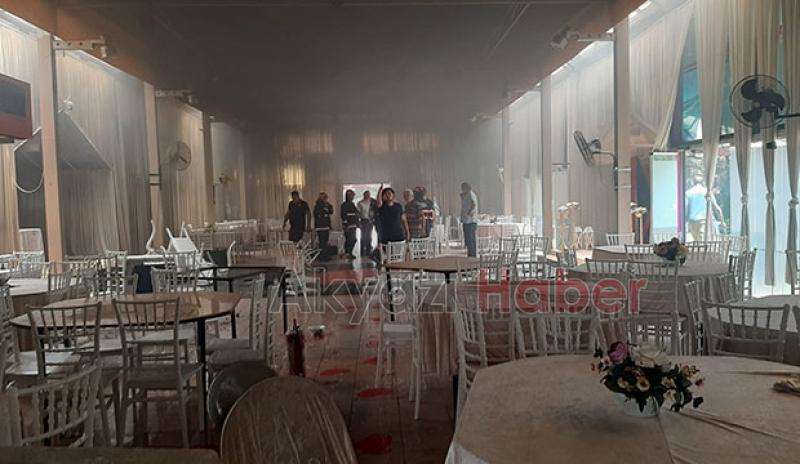 Düğün salonun kundaklandığı iddiası 