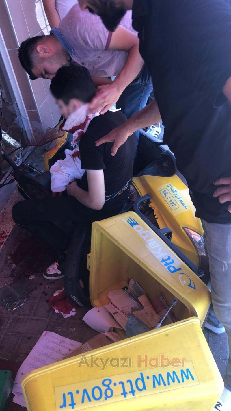 PTT'nin motosikletini çaldı kaçarken fırına girdi