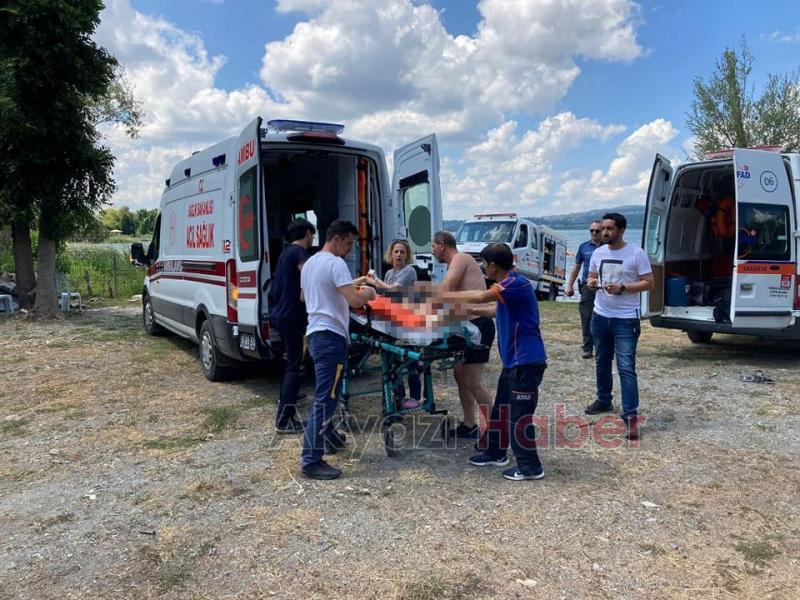 Sapanca Gölü'ne giren nişanlısı gözlerinin önünde boğuldu