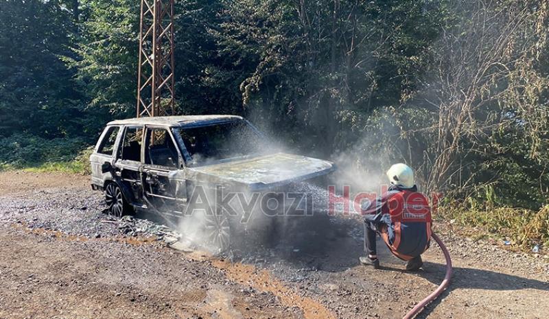 Lüks cip yayla yolunda yandı
