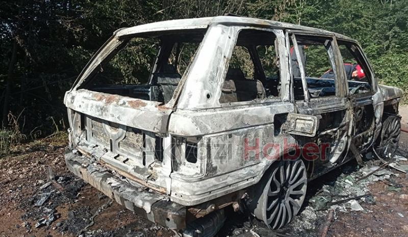 Lüks cip yayla yolunda yandı