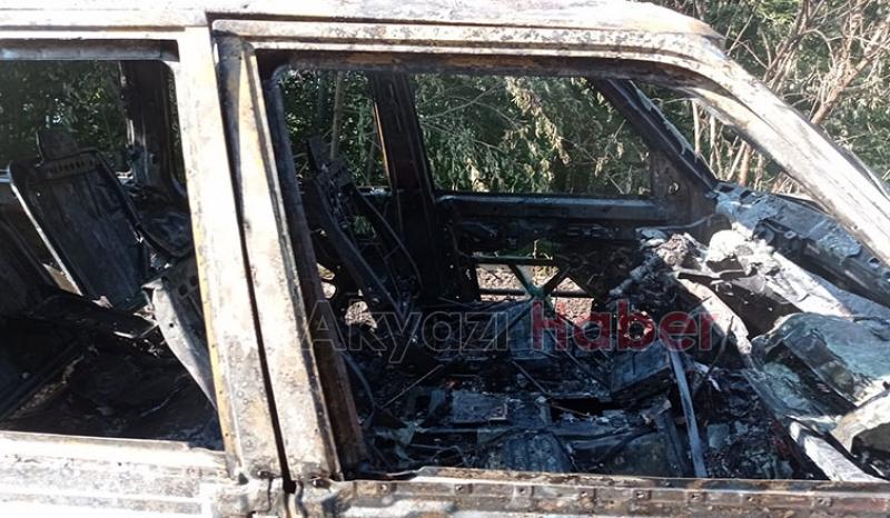 Lüks cip yayla yolunda yandı