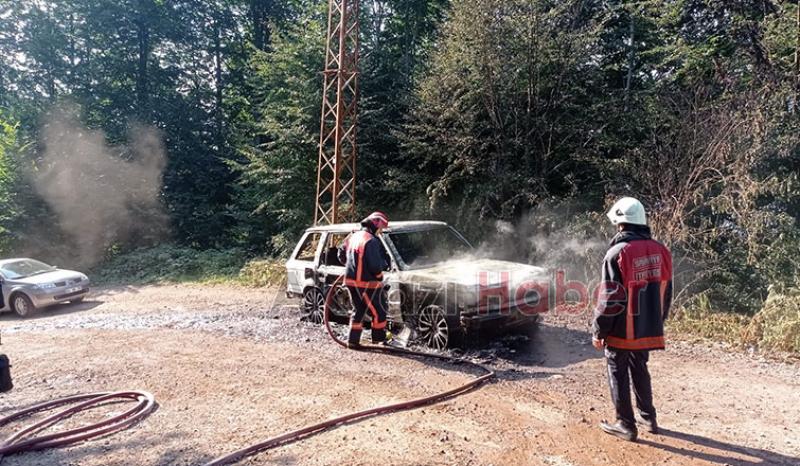Lüks cip yayla yolunda yandı