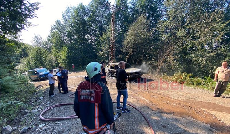 Lüks cip yayla yolunda yandı