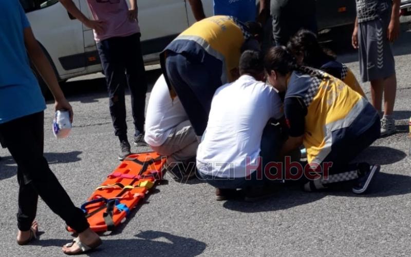 Caddede sürüklenip yaralandı