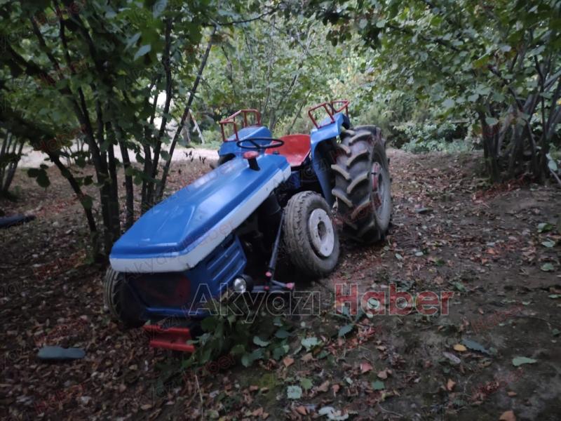 Traktör üzerinden geçti