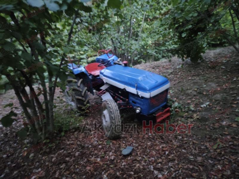 Traktör üzerinden geçti