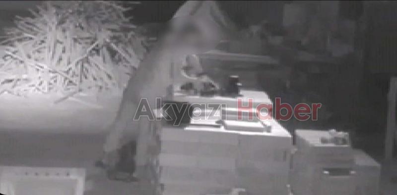 Atölye hırsızını kamera görüntüsü ele verdi