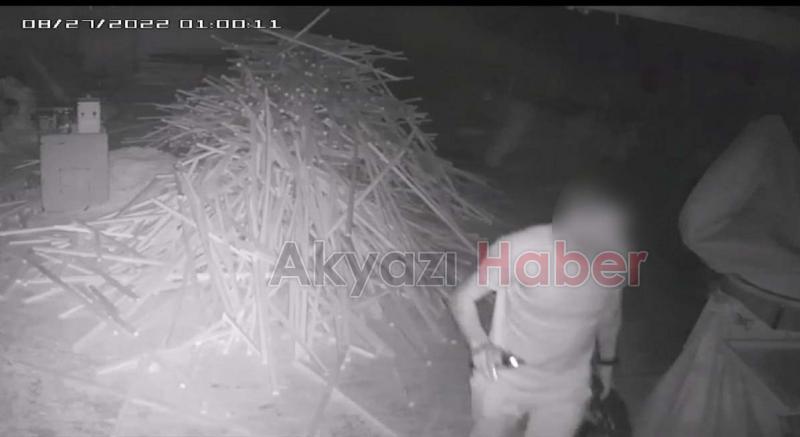 Atölye hırsızını kamera görüntüsü ele verdi