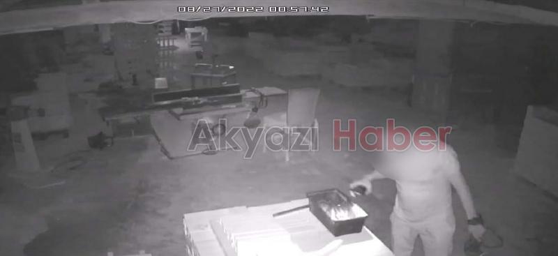 Atölye hırsızını kamera görüntüsü ele verdi