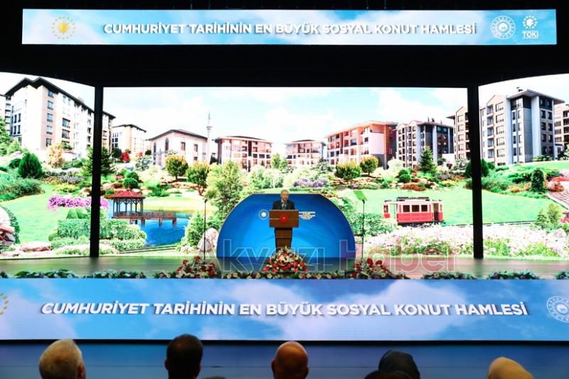Cumhurbaşkanı Erdoğan sosyal konut projesini açıkladı