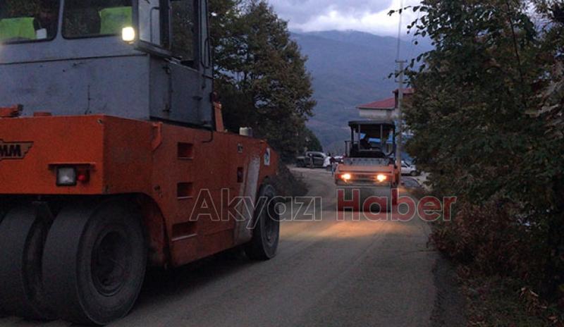 Boztepe'de beton yol çalışması