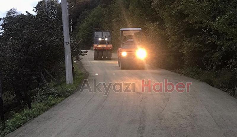 Boztepe'de beton yol çalışması