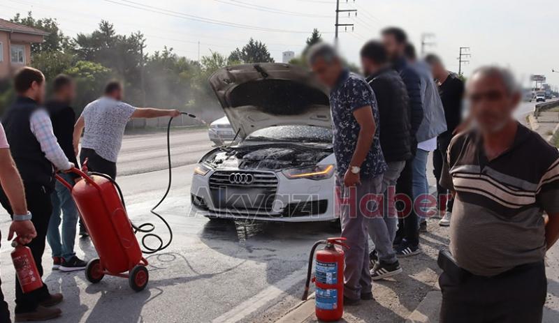Lüks otomobili kül olmaktan kurtardılar