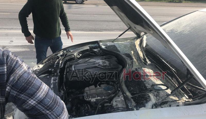 Lüks otomobili kül olmaktan kurtardılar