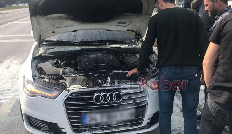 Lüks otomobili kül olmaktan kurtardılar