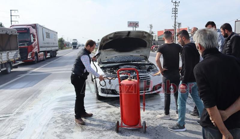 Lüks otomobili kül olmaktan kurtardılar