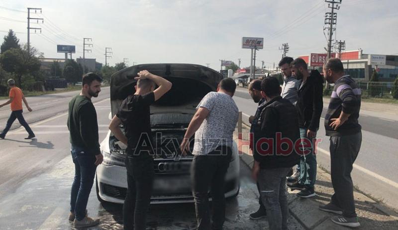 Lüks otomobili kül olmaktan kurtardılar