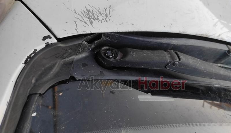 Kedi kovalayan sokak köpekleri otomobili parçaladı