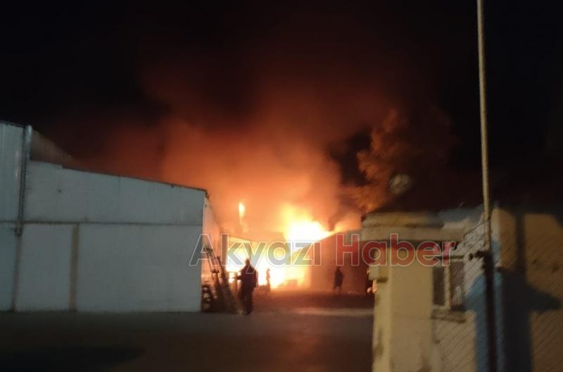 Ahşap kaşık fabrikası alev alev yandı