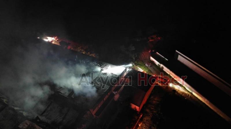 Sünger fabrikası yandı