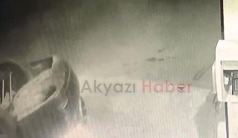 Akyazı'da faciadan dönülen anlar kamerada