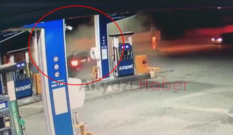 Akyazı'da faciadan dönülen anlar kamerada