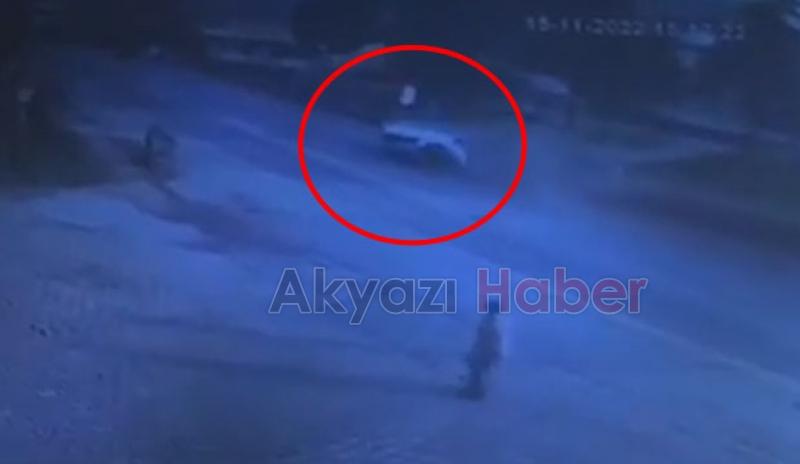 Otomobilin takla attığı anlar kamerada