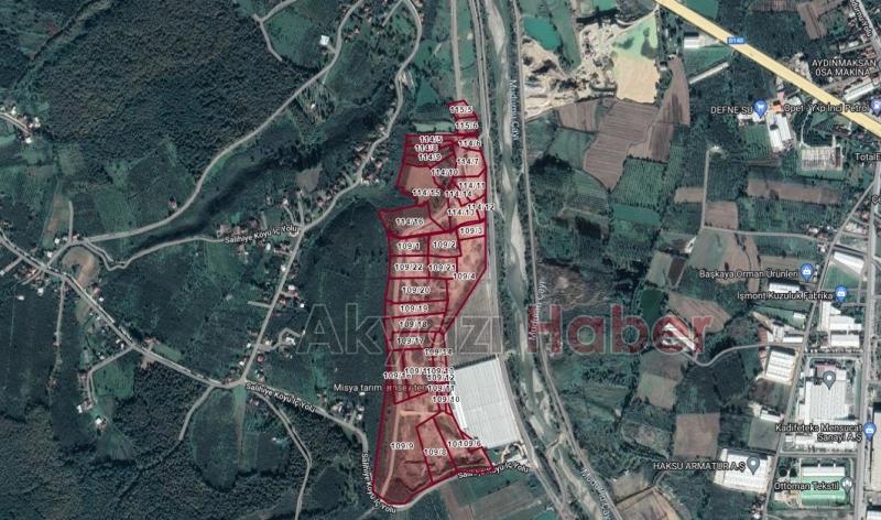Karayolları'ndan Akyazı'da satılık 35 arazi