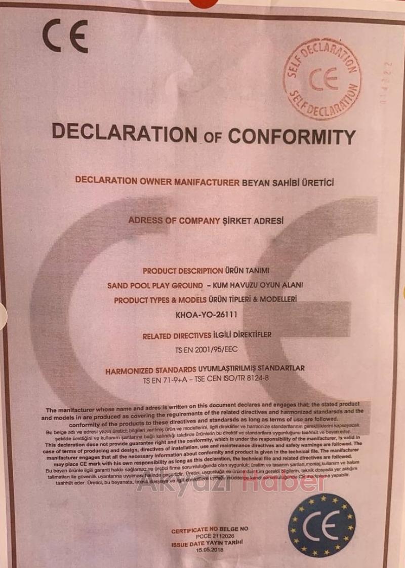 Oyun Durağı kum evi hizmete Başladı