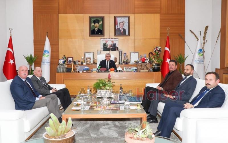 ATSO, ATB, AZO ve Akyazı Belediyesi'nden Büyükşehir'e ziyaret