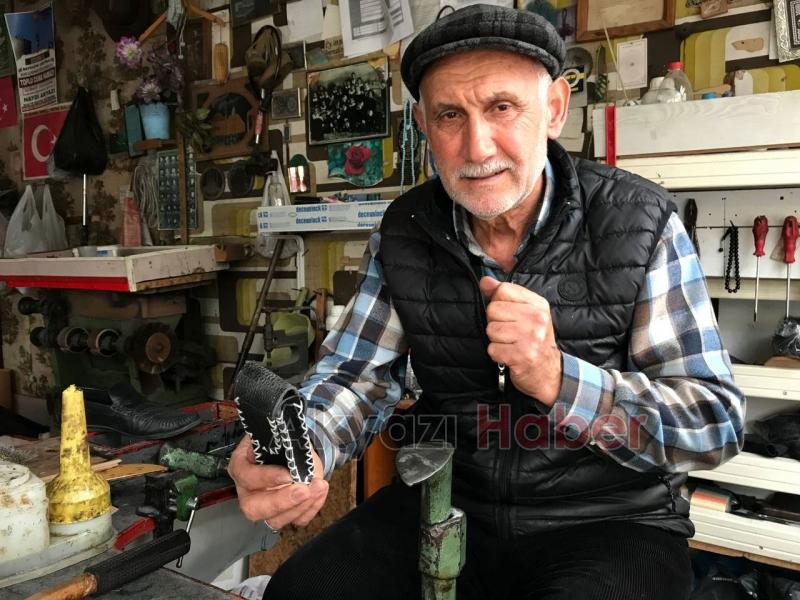 59 yıllık deri ustası teknolojiye inat mesleğini yaşatıyor