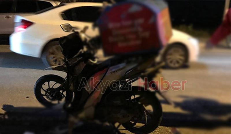Servis aracı ile çarpışan motosikletli kurye ağır yaralı