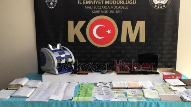 Sakarya dahil tefecilik operasyonu