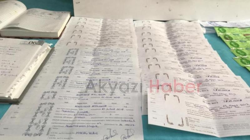 Sakarya dahil tefecilik operasyonu