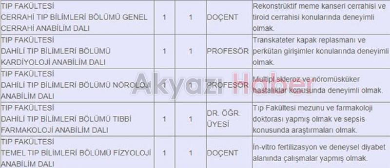 SAÜ öğretim üyesi ve öğretim görevlisi alacak