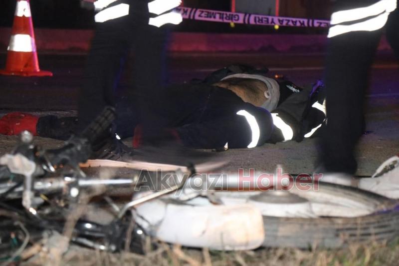 Motosiklet ikiye bölündü sürücü öldü