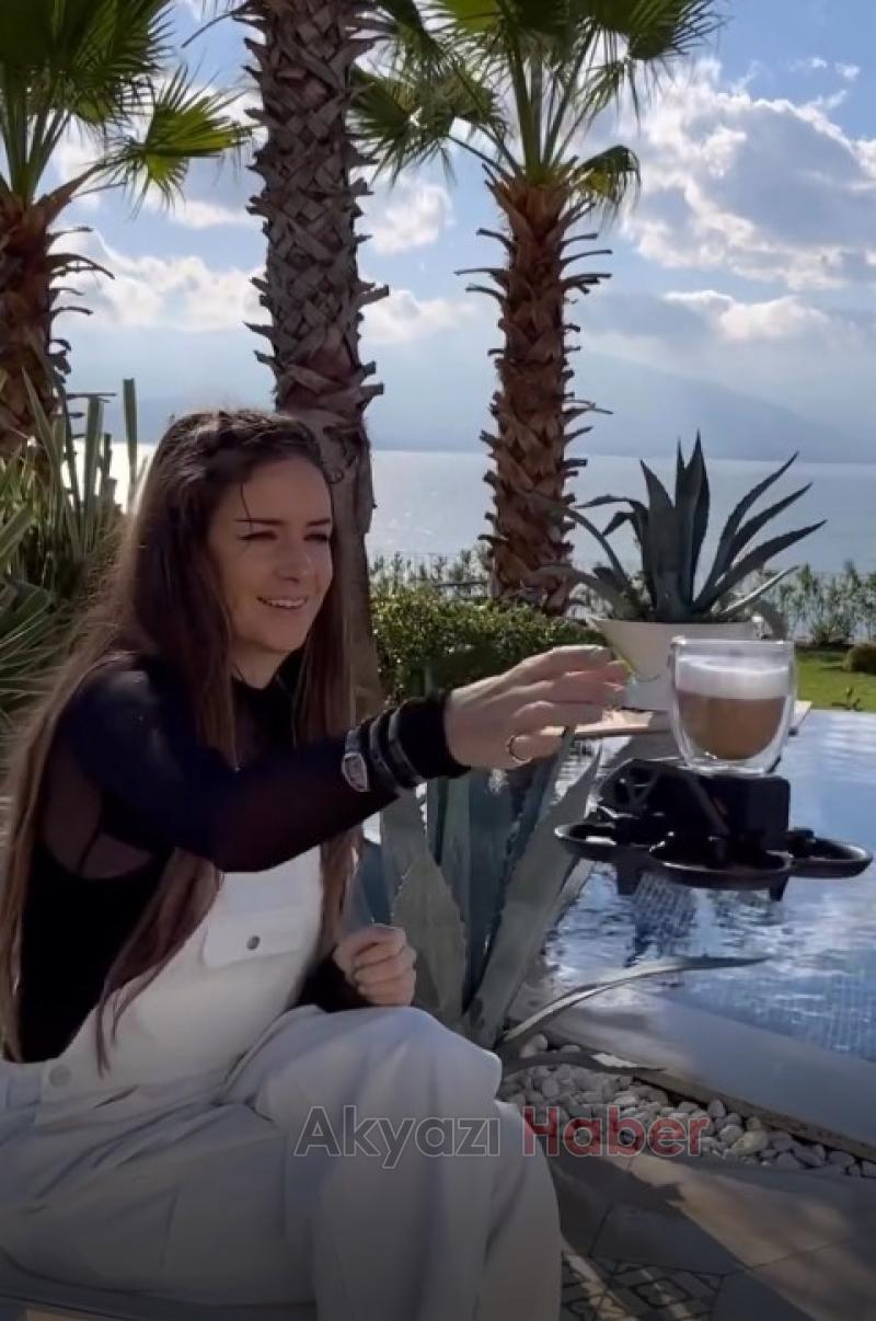 Kenan'ın oğlu anne ve babasına dron ile kahve servisi yaptı