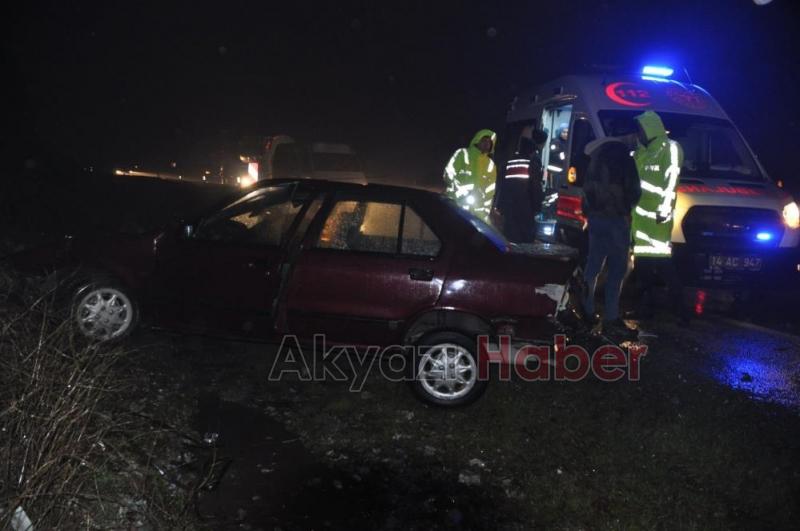 Tır ile otomobil kafa kafaya çarpıştı: 2 yaralı
