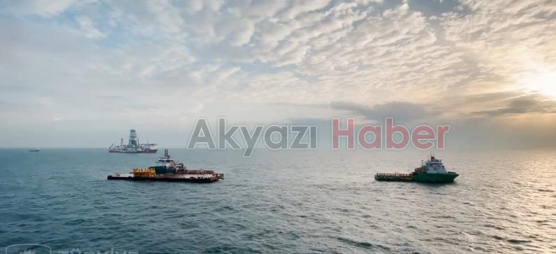 Sakarya Gaz Sahası'ndaki toplama haznesi Çepni denize indirildi