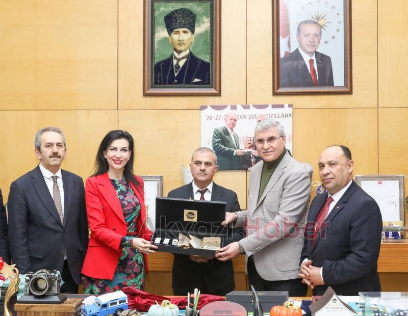 AB projesinin temsilci heyetini makamında ağırladı