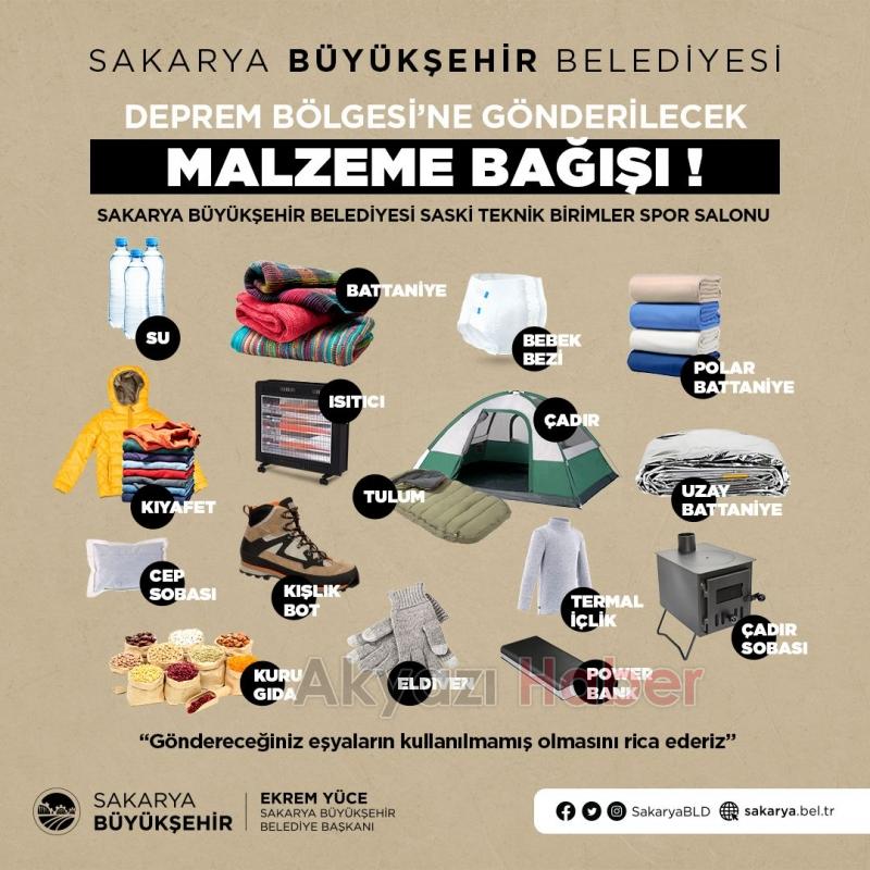 Sakarya'da depremzedeler için yardım kampanyası başlatıldı