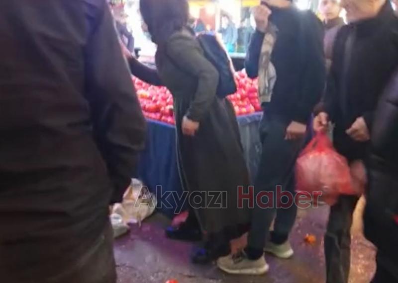 Akyazı pazar yerinde kavga
