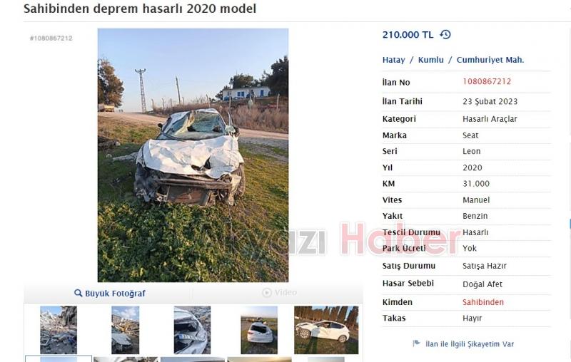 Depremzedeler enkazdan çıkardıkları araçlarını satıyor