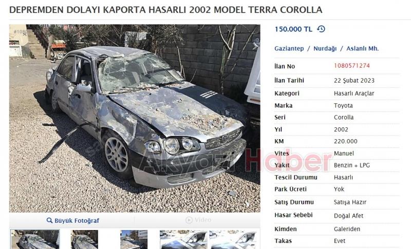 Depremzedeler enkazdan çıkardıkları araçlarını satıyor