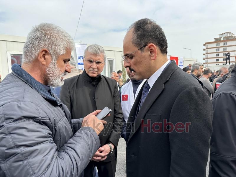 Başkan Ekrem Yüce, Cumhurbaşkanı ile birlikte deprem bölgesinde